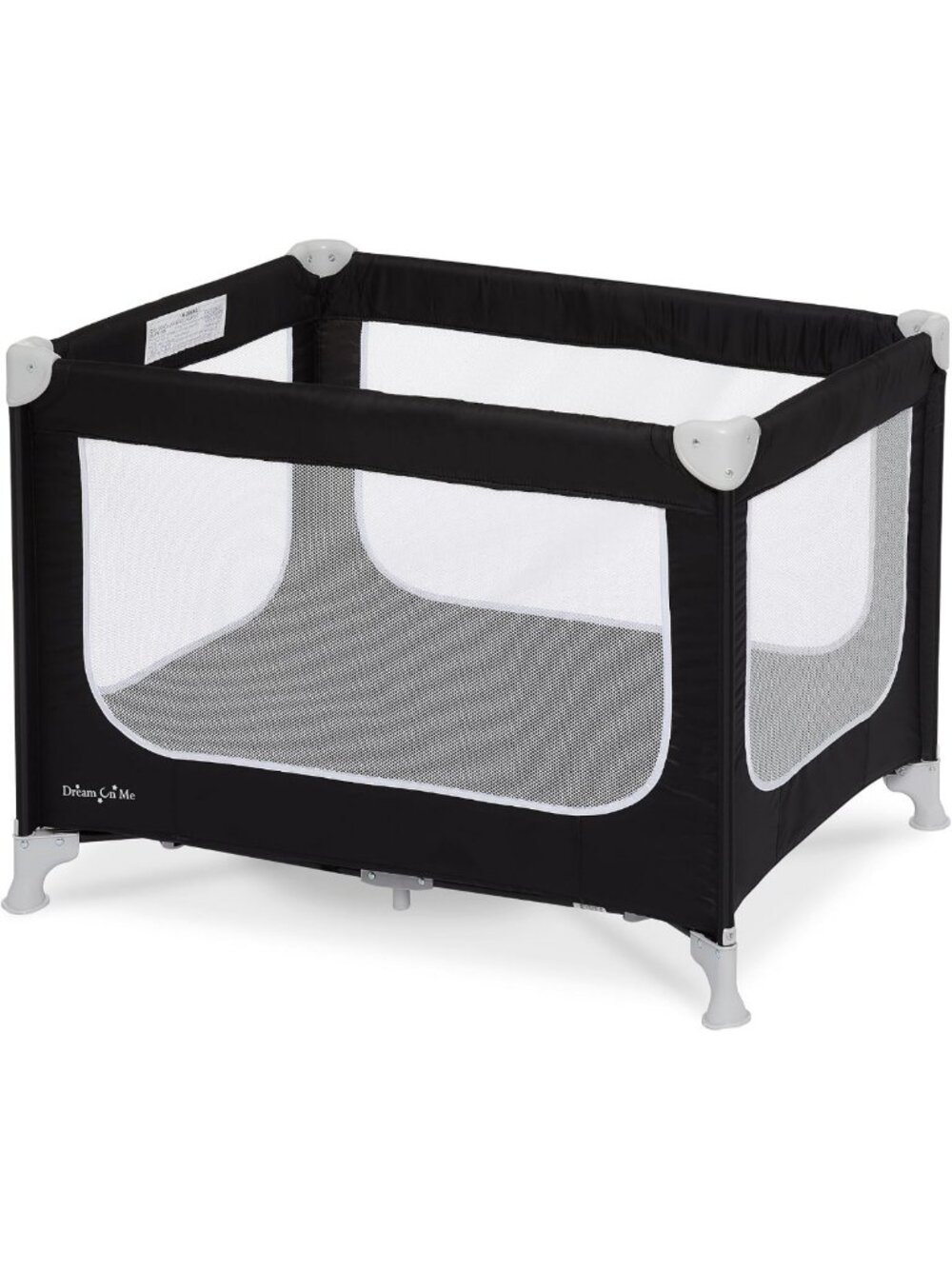 Compact Portable Playard for Travel with Carry Bag - Ideal for Babies, Black